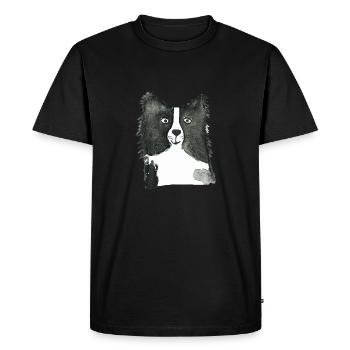Border Collie - T-shirt Premium bio Homme - noir - Devant - Nico (187cm)