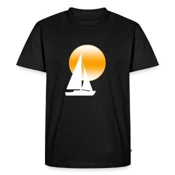 Voile - T-shirt Premium bio Homme - noir - Devant - Nico (187cm)