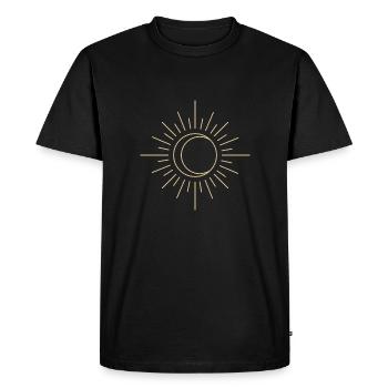 moon and sun - T-shirt Premium bio Homme - noir - Devant - Nico (187cm)