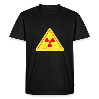Sybmol Ionizing Radiation Warning Cadeau - T-shirt Premium bio Homme - noir - Devant - Nico (187cm)