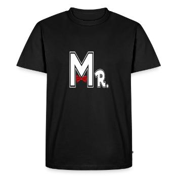 Mr and Mrs - Men's Premium Organic T-Shirt - black - Front - Nico (187cm)