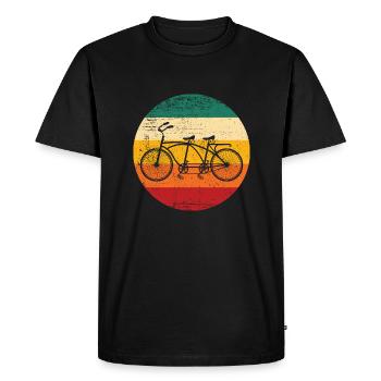 Tandem Vélo Vélo Tandems Paire de Vélo - T-shirt Premium bio Homme - noir - Devant - Nico (187cm)