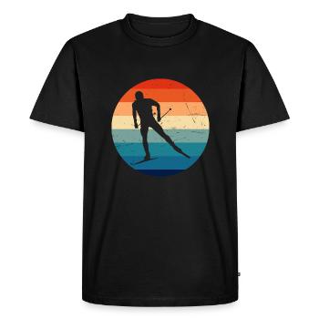 Ski de fond Classique Ski de fond Classique Ski de fond Skati - T-shirt Premium bio Homme - noir - Devant - Nico (187cm)