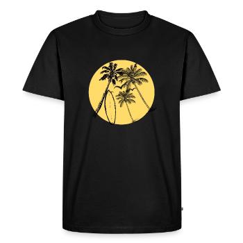 SURFING LIFE- TEE SHIRT IMPRIMÉ VINTAGE MESSAGE - T-shirt Premium bio Homme - noir - Devant - Nico (187cm)
