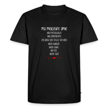 ma meilleure amie idée cadeau - T-shirt Premium bio Homme - noir - Devant - Nico (187cm)