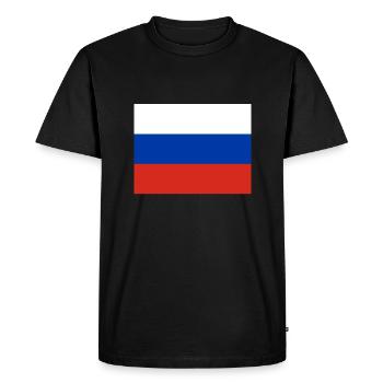 Russie - T-shirt Premium bio Homme - noir - Devant - Nico (187cm)
