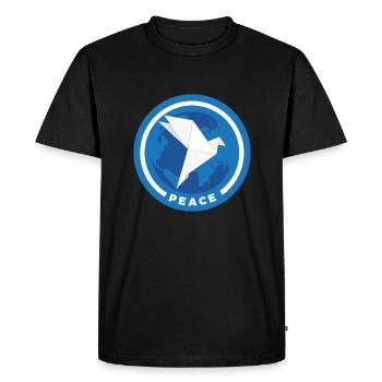Paix - T-shirt Premium bio Homme - noir - Devant - Nico (187cm)
