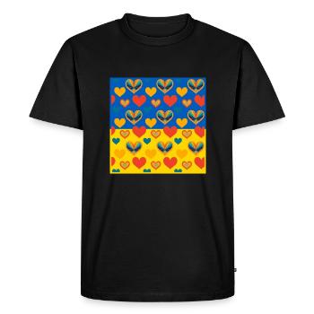 Ukraine - T-shirt Premium bio Homme - noir - Devant - Nico (187cm)