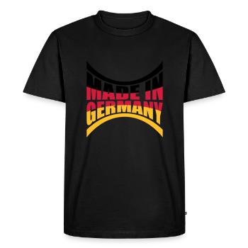 Fabriqué en Allemagne - T-shirt Premium bio Homme - noir - Devant - Nico (187cm)