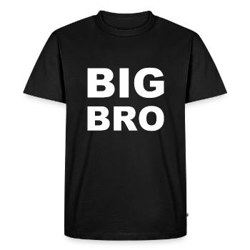grand bro - T-shirt Premium bio Homme - noir - Devant - Nico (187cm)