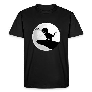 floorball floorball-dino unihockeyTRex unihoc - Men's Premium Organic T-Shirt - black - Front - Nico (187cm)