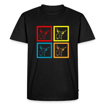 Donkey Esel - Men's Premium Organic T-Shirt - black - Front - Nico (187cm)