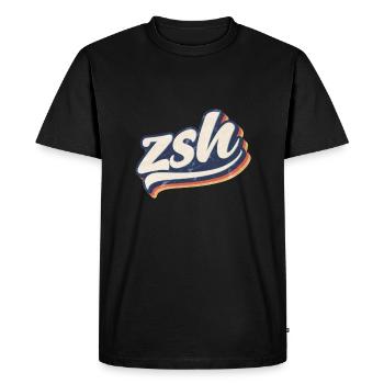 zsh | zshell | Z shell - Men's Premium Organic T-Shirt - black - Front - Nico (187cm)