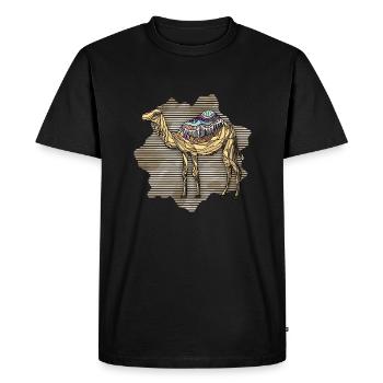Chameau - T-shirt Premium bio Homme - noir - Devant - Nico (187cm)