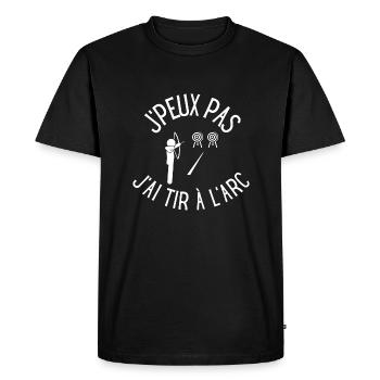 J'ai tir à l'arc cadeau sport Archer - T-shirt Premium bio Homme - noir - Devant - Nico (187cm)