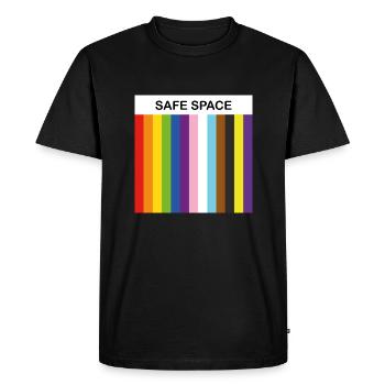 LBGTQIA Allié de la fierté Safe Space - T-shirt Premium bio Homme - noir - Devant - Nico (187cm)