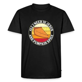 All I Need Is Jesus - Men's Premium Organic T-Shirt - black - Front - Nico (187cm)
