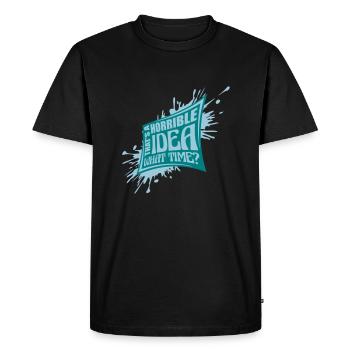C’est une idée horrible - T-shirt Premium bio Homme - noir - Devant - Nico (187cm)