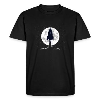 Silhouette rocket lift off - Men's Premium Organic T-Shirt - black - Front - Nico (187cm)