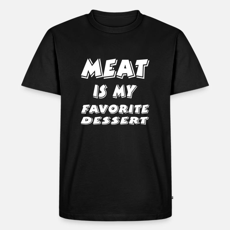 Fleisch - Männer Premium Bio T-Shirt - Schwarz
