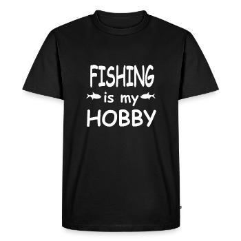 Angling - Men's Premium Organic T-Shirt - black - Front - Nico (187cm)