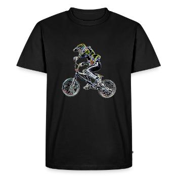 bmx - T-shirt Premium bio Homme - noir - Devant - Nico (187cm)