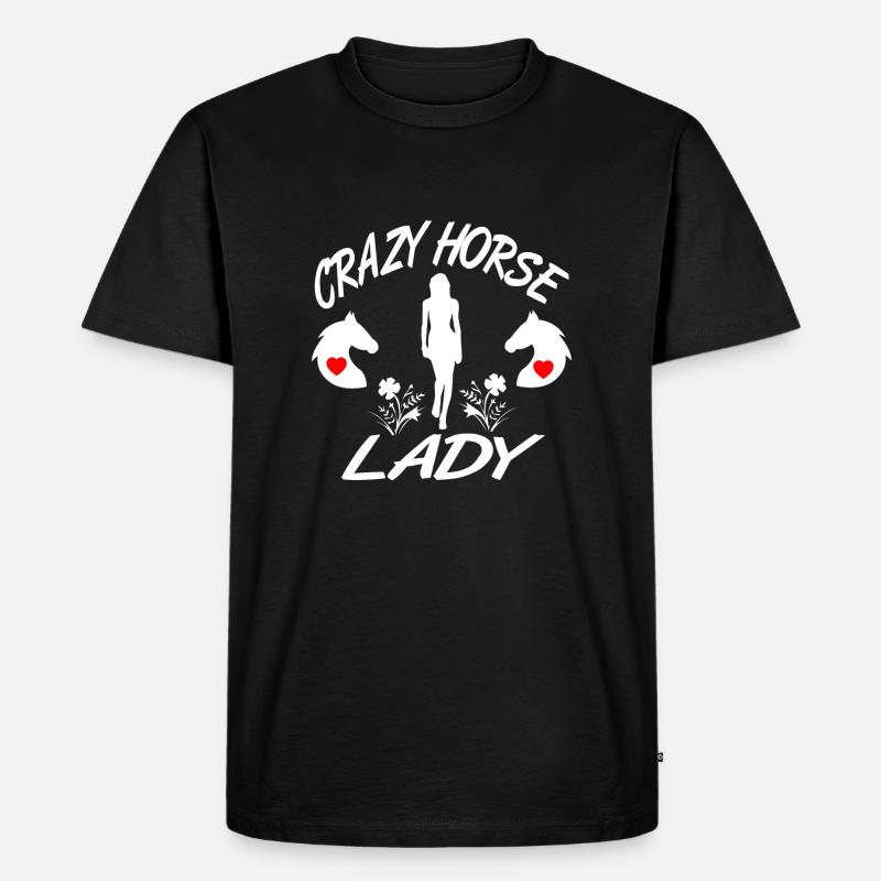 Pferd - Männer Premium Bio T-Shirt - Schwarz
