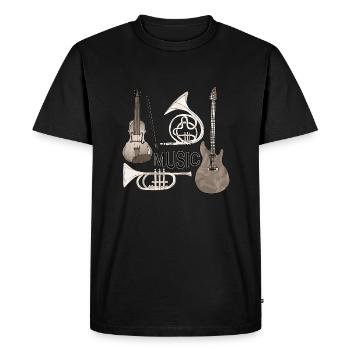 Instruments de musique - T-shirt Premium bio Homme - noir - Devant - Nico (187cm)