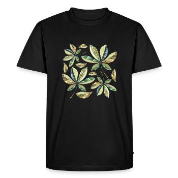 Lista - Camiseta prémium ecológica para hombre - negro - delante - Nico (187cm)