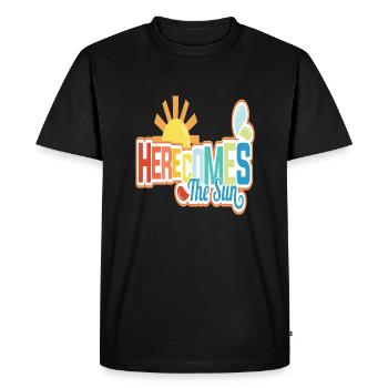 Here comes the Sun - Men's Premium Organic T-Shirt - black - Front - Nico (187cm)