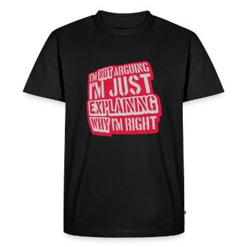 Je ne discute pas - T-shirt Premium bio Homme - noir - Devant - Nico (187cm)
