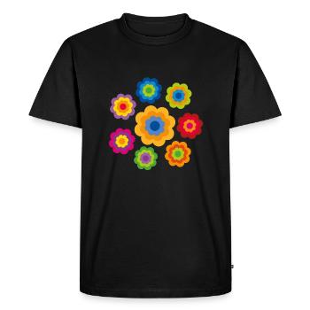 limited edition 4c flower power - Men's Premium Organic T-Shirt - black - Front - Nico (187cm)