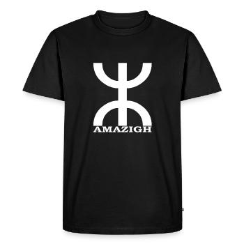 motif Berbère Amazigh Kabyle - T-shirt Premium bio Homme - noir - Devant - Nico (187cm)