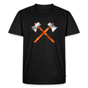 Hache Forest Hatchet - T-shirt Premium bio Homme - noir - Devant - Nico (187cm)