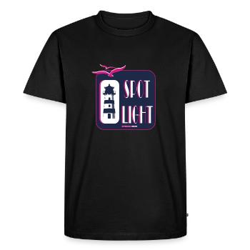 Cool Lighthouse Motif Sea Coast Beach Gift - Men's Premium Organic T-Shirt - black - Front - Nico (187cm)