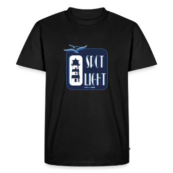 Cool Lighthouse Motif Sea Coast Beach Gift - Men's Premium Organic T-Shirt - black - Front - Nico (187cm)