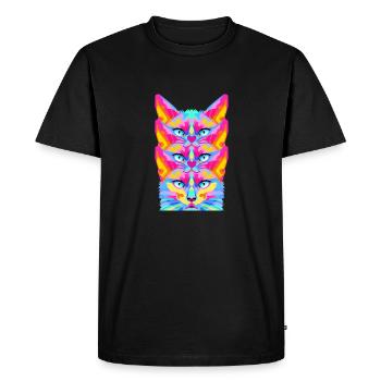 CHAT - T-shirt Premium bio Homme - noir - Devant - Nico (187cm)