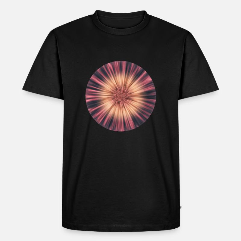 AbstractTie Dye Flower Pattern - Männer Premium Bio T-Shirt - Schwarz