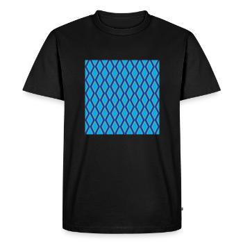 diamond pattern - Men's Premium Organic T-Shirt - black - Front - Nico (187cm)