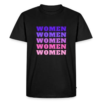 WOMEN WOMEN MULTI LINES - T-shirt Premium bio Homme - noir - Devant - Nico (187cm)