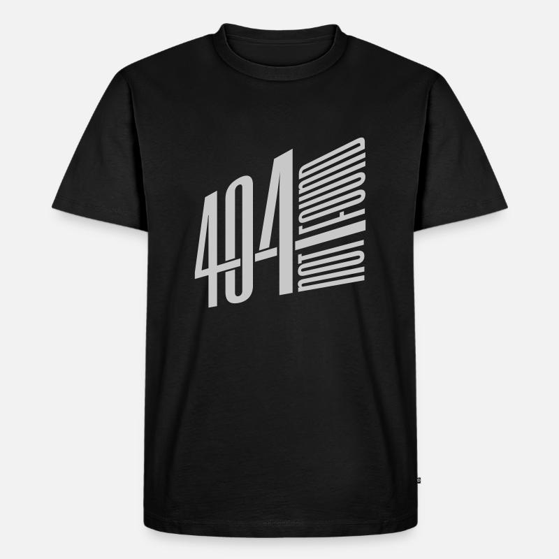 Error 404 not found - Men's Premium Organic T-Shirt - black