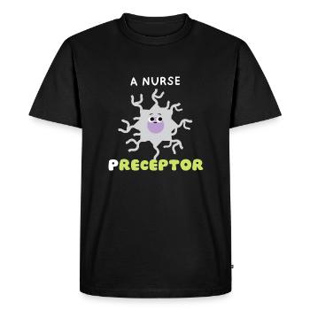 Funny Pun Receptor Nurse Preceptor Merci cadeaux - T-shirt Premium bio Homme - noir - Devant - Nico (187cm)