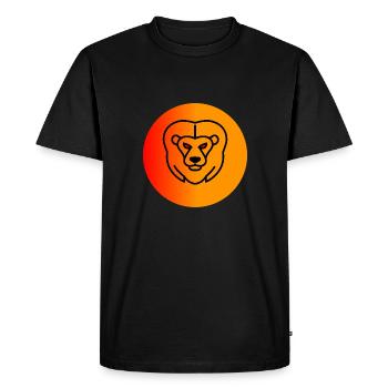 Lion aux yeux rouges - T-shirt Premium bio Homme - noir - Devant - Nico (187cm)