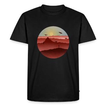 Photographe à la recherche d’une excellente capture - T-shirt Premium bio Homme - noir - Devant - Nico (187cm)