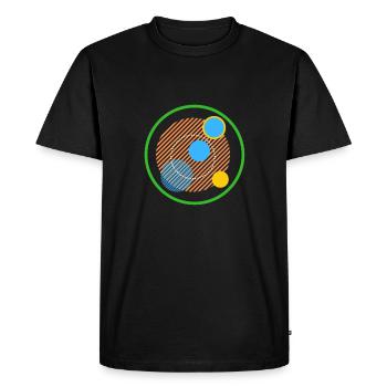 cercles planètes abstrait formes - T-shirt Premium bio Homme - noir - Devant - Nico (187cm)
