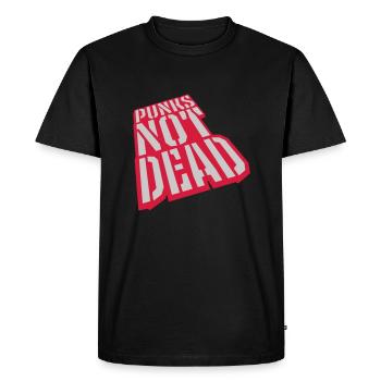 punks pas mort citation - T-shirt Premium bio Homme - noir - Devant - Nico (187cm)