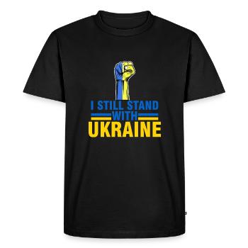 I am still support Ukraine - support Ukraine - Men's Premium Organic T-Shirt - black - Front - Nico (187cm)