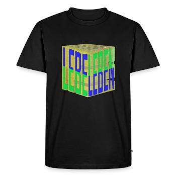 Live Your Life - Cube - Men's Premium Organic T-Shirt - black - Front - Nico (187cm)