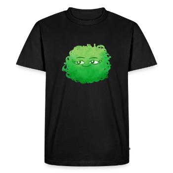 Petit Monstre pelote n°4 – vert - T-shirt Premium bio Homme - noir - Devant - Nico (187cm)