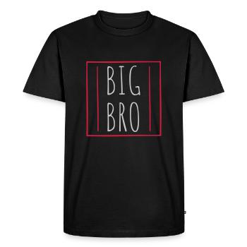 Border Big Bro Logo - T-shirt Premium bio Homme - noir - Devant - Nico (187cm)